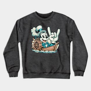 Rock On Steamboat Willie Crewneck Sweatshirt